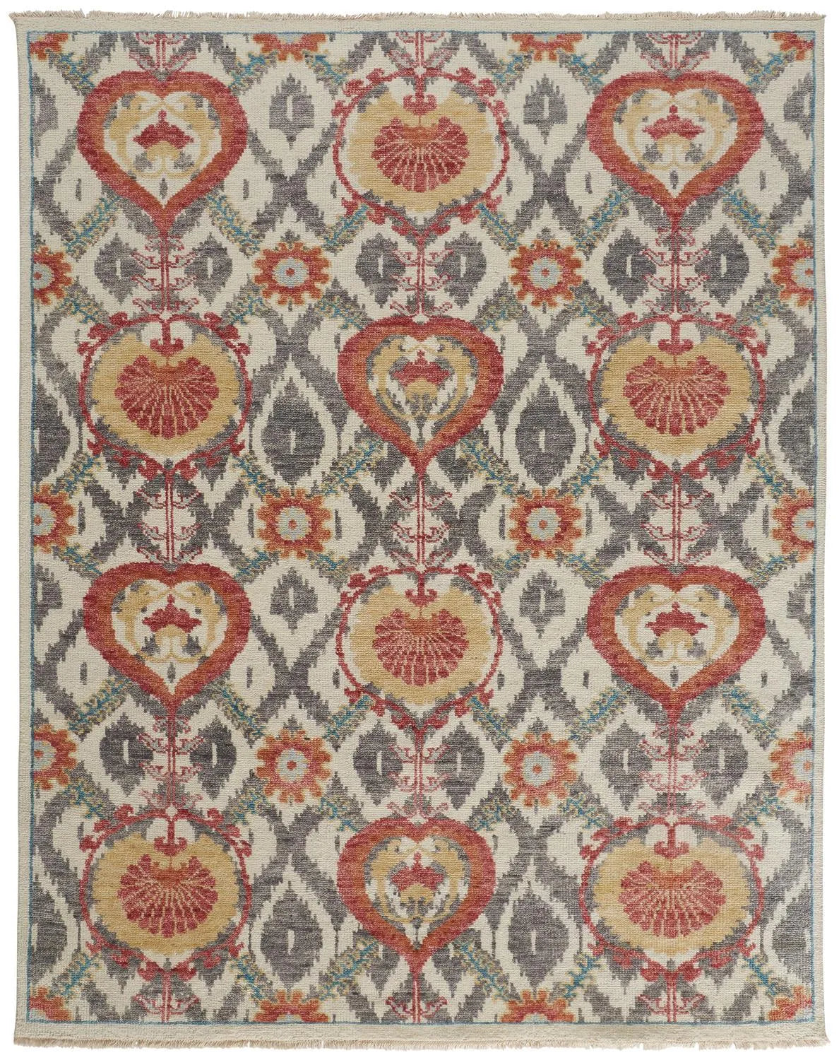 Beall 6712F Orange/Gray Rug - Baconco