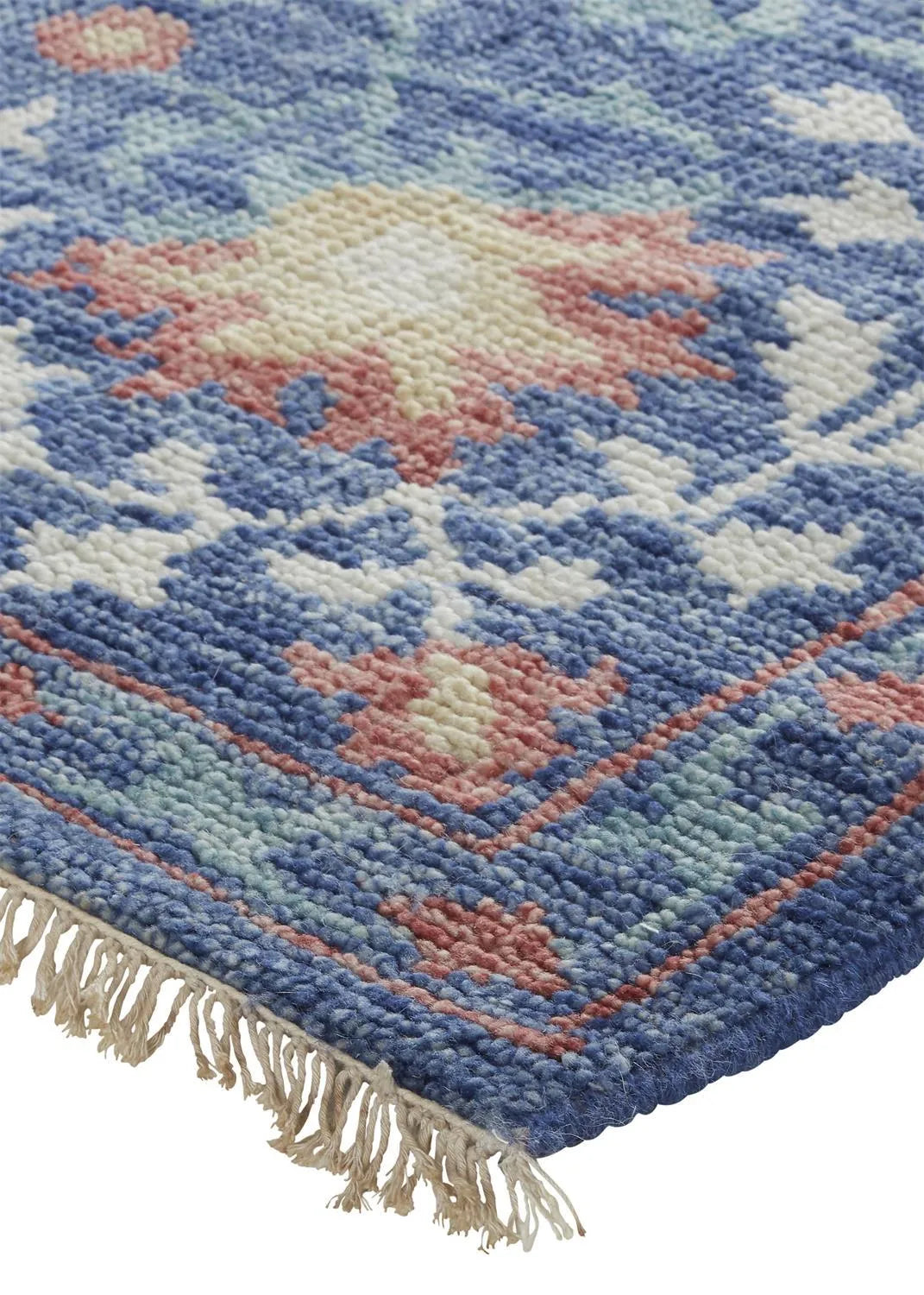 Beall 6713F Blue/Orange Rug - Baconco