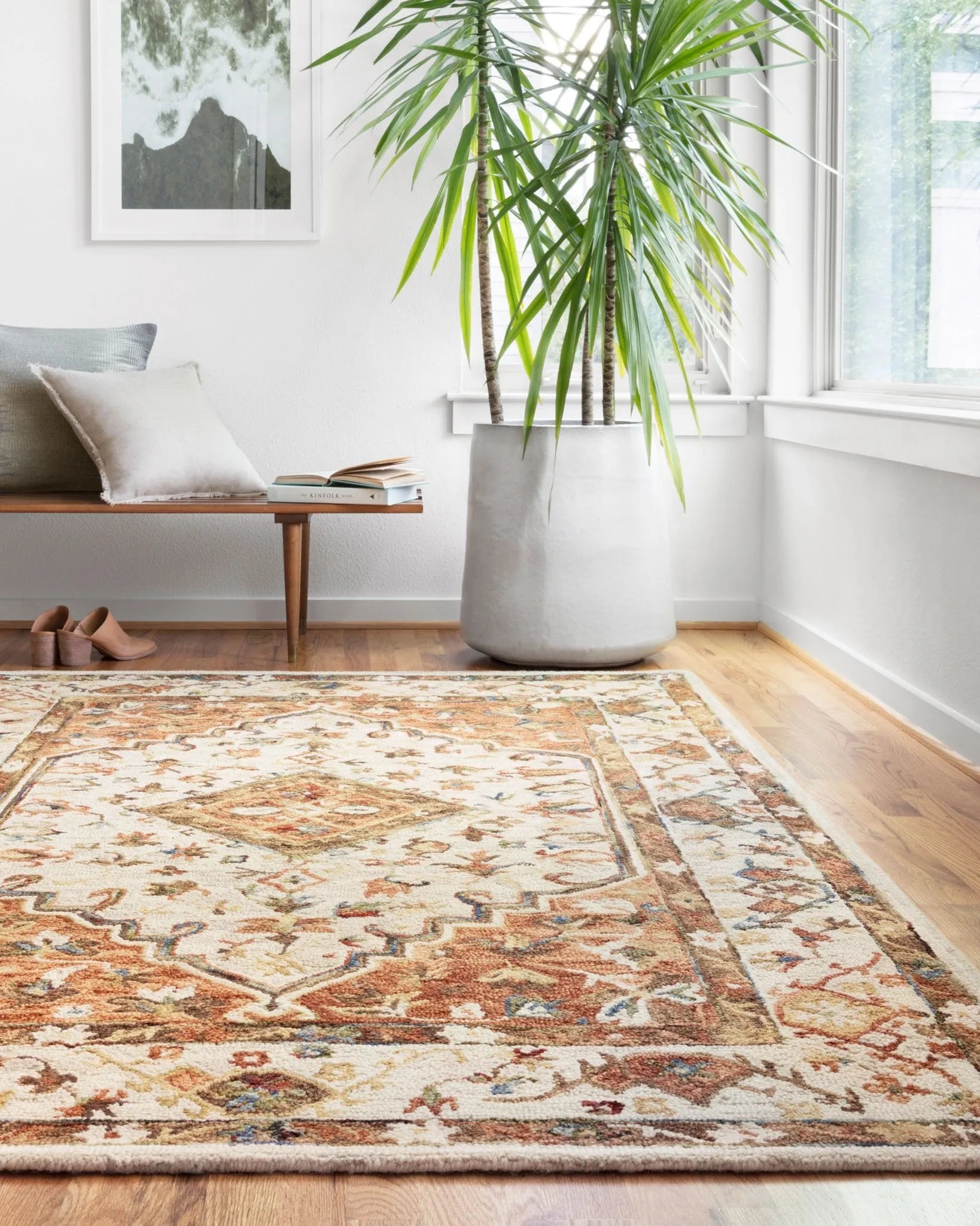 Beatty BEA-01 Ivory/Rust Rug - Baconco