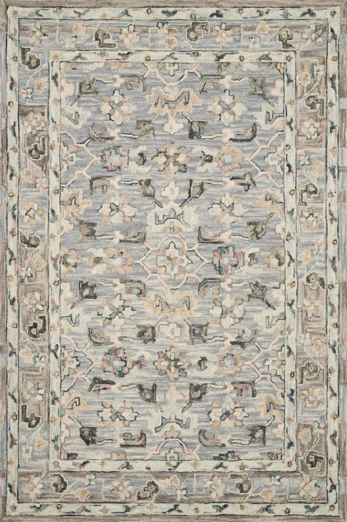 Beatty BEA-04 Light Blue/Multi Rug - Baconco