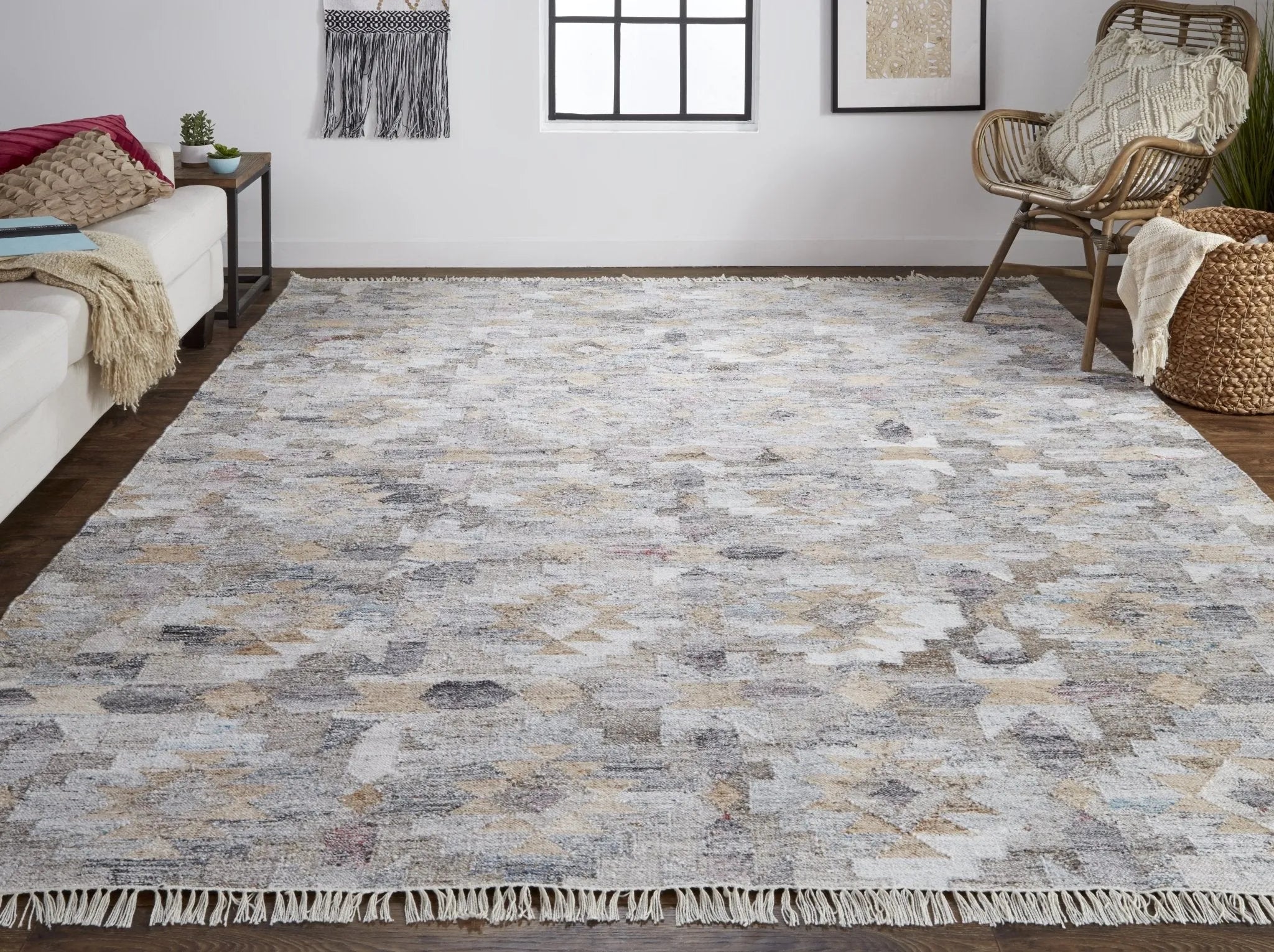 Beckett 0818F Blue/Tan Rug - Baconco