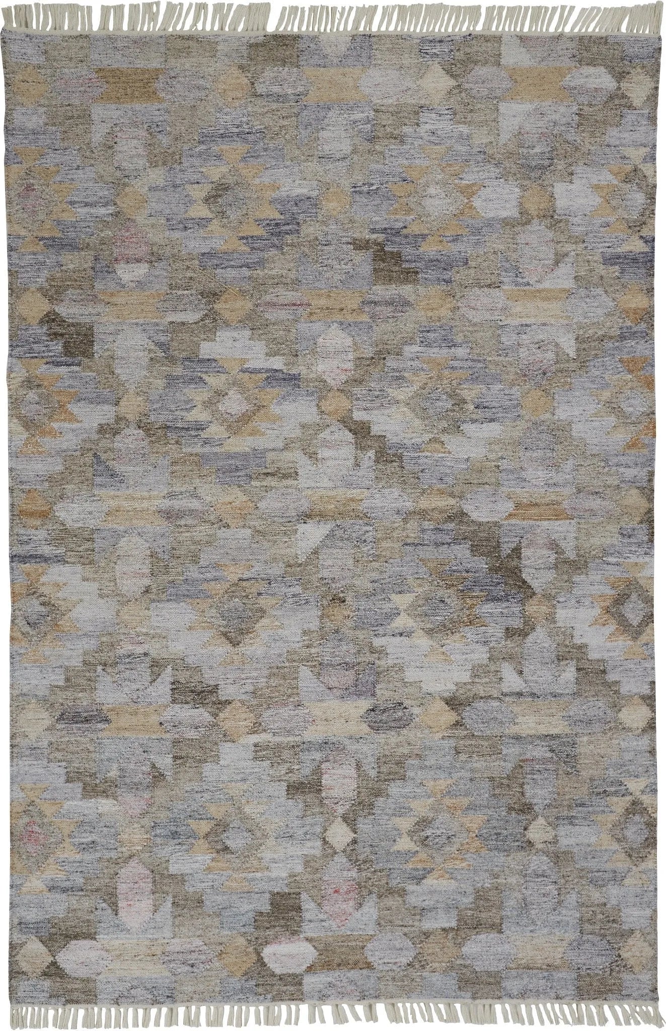 Beckett 0818F Blue/Tan Rug - Baconco