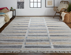 Beckett 8900817F Tan/Gray Rug - Baconco