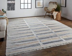 Beckett 8900817F Tan/Gray Rug - Baconco