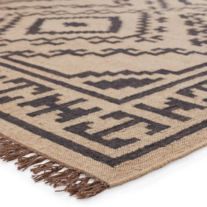 Bedouin BD24 Light Beige/Deep Black Rug - Baconco