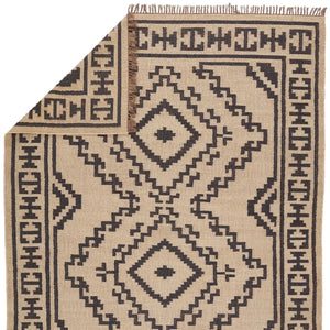 Bedouin BD24 Light Beige/Deep Black Rug - Baconco