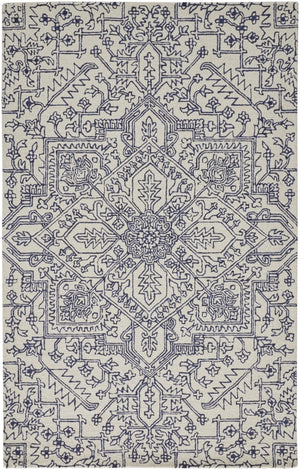 Belfort 8778F Ivory/Blue Rug - Baconco