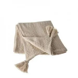 Belgium 81187BEI Beige Throw Blanket - Baconco