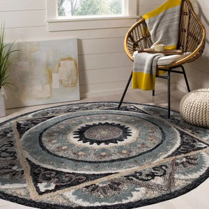 Bella Rose LR21708 Gray/Cream/Blue Rug - Baconco