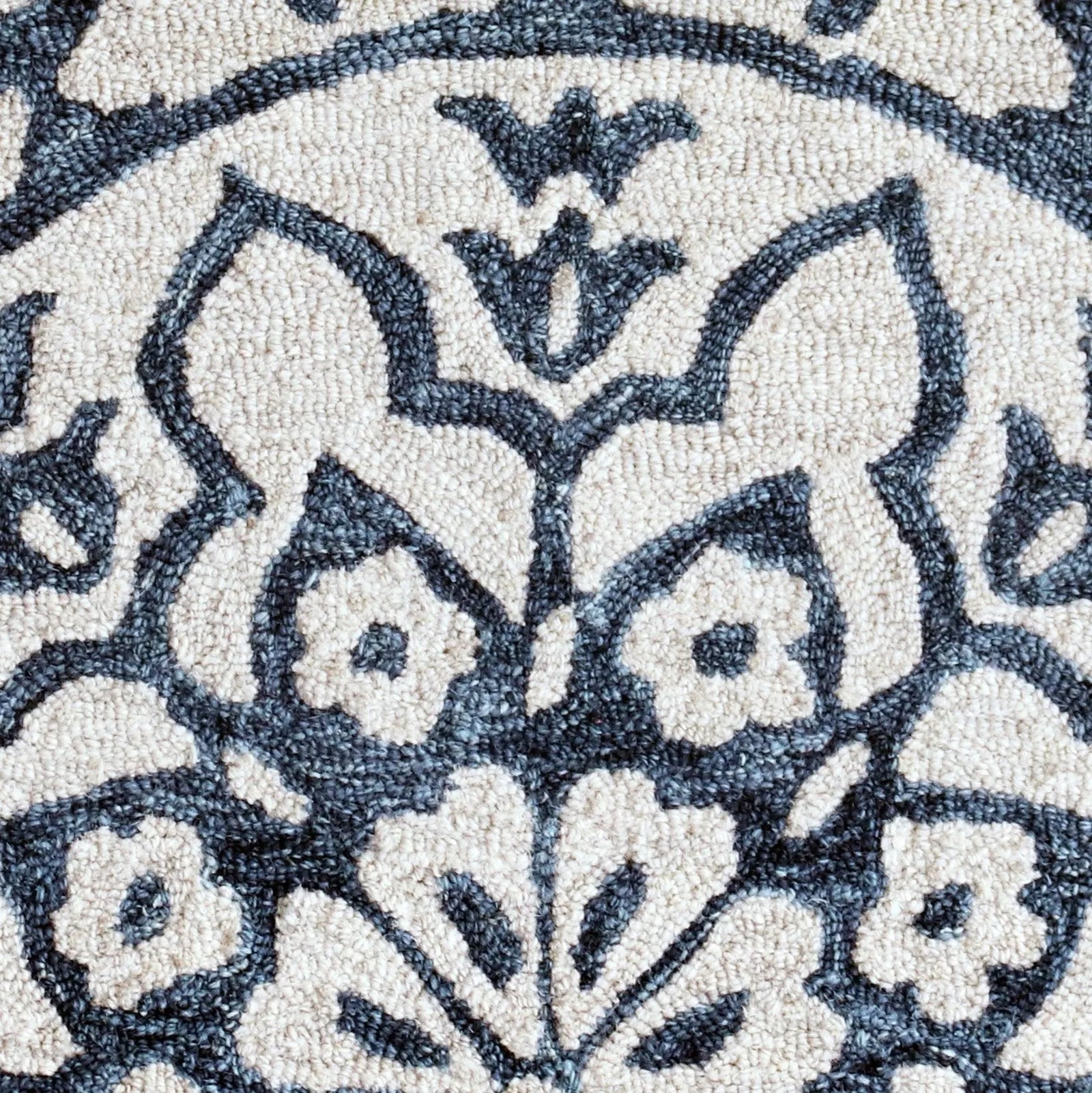 Bella Rose Lr21709 Denim Blue/White Rug - Baconco