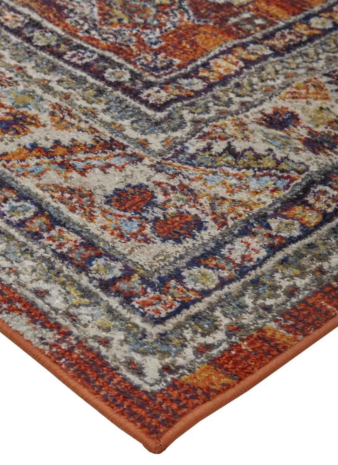 Bellini I3136 Orange/Blue Rug - Baconco