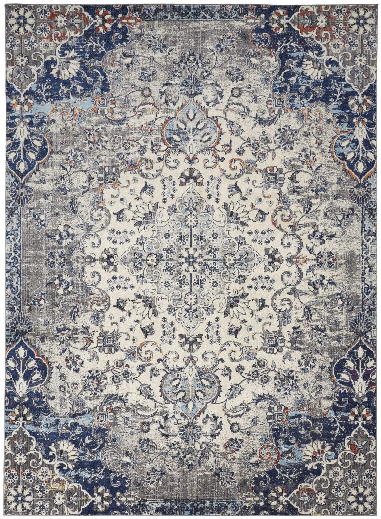 Bellini I39Cr Gray/Blue Rug - Baconco