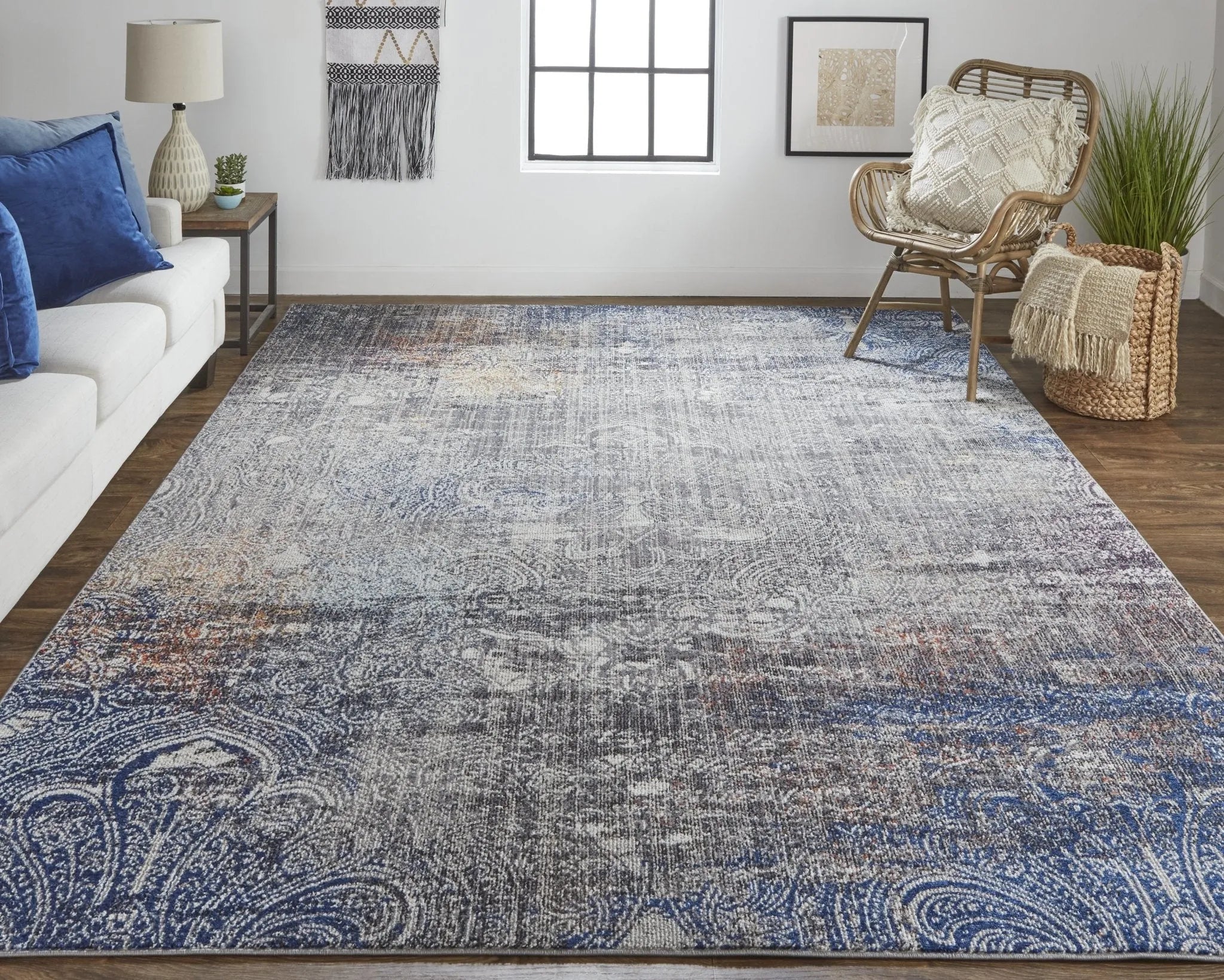 Bellini I39Cv Gray/Blue Rug - Baconco