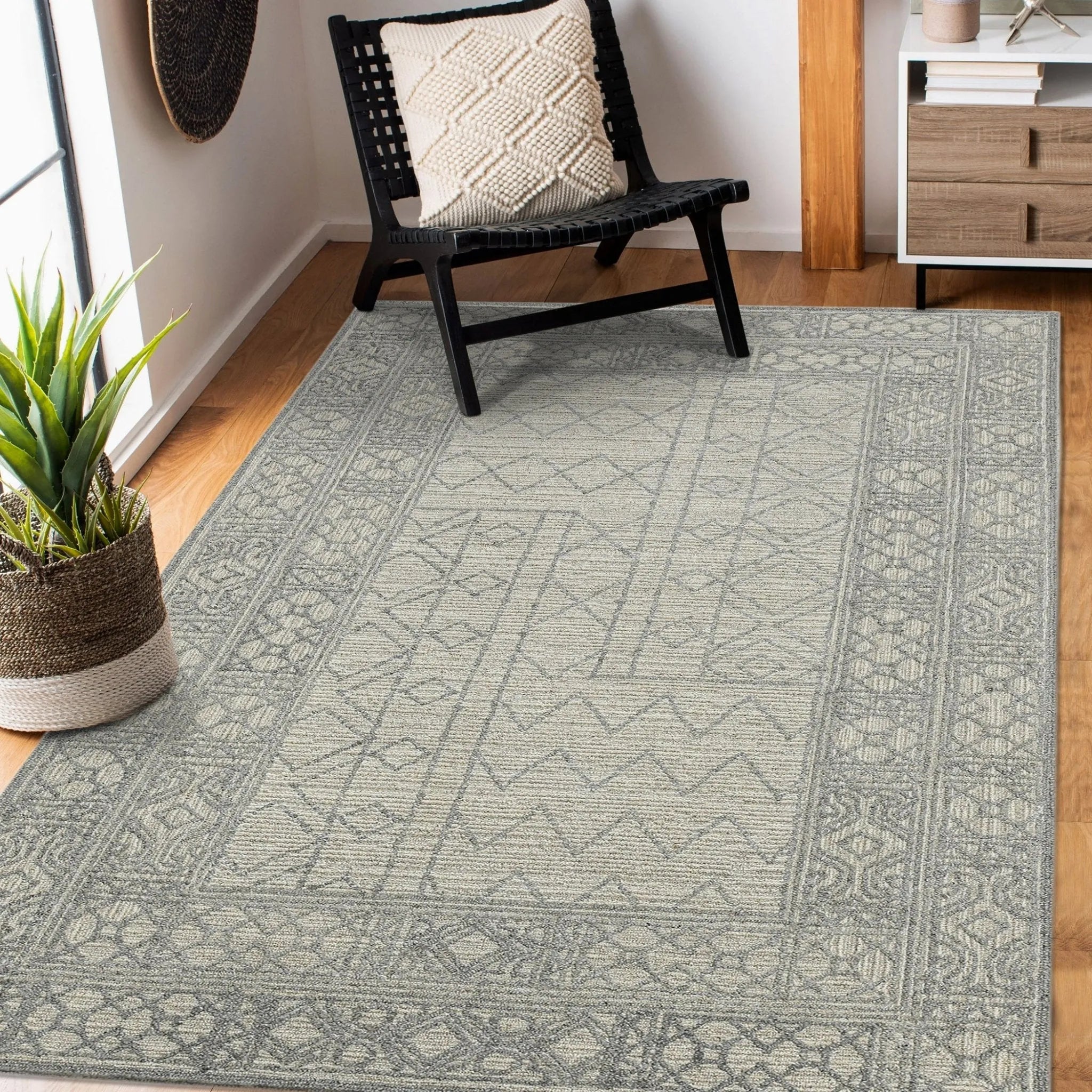 Berlin BER-4 Grey Rug - Baconco