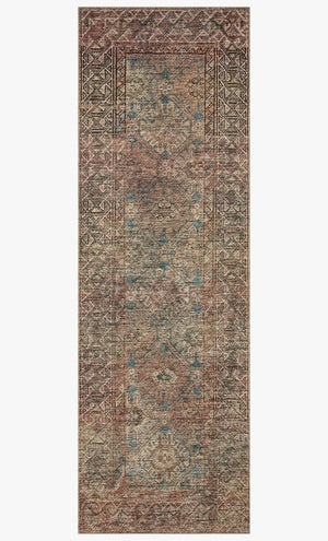 Billie BIL-04 Aqua/Rust Rug - Baconco