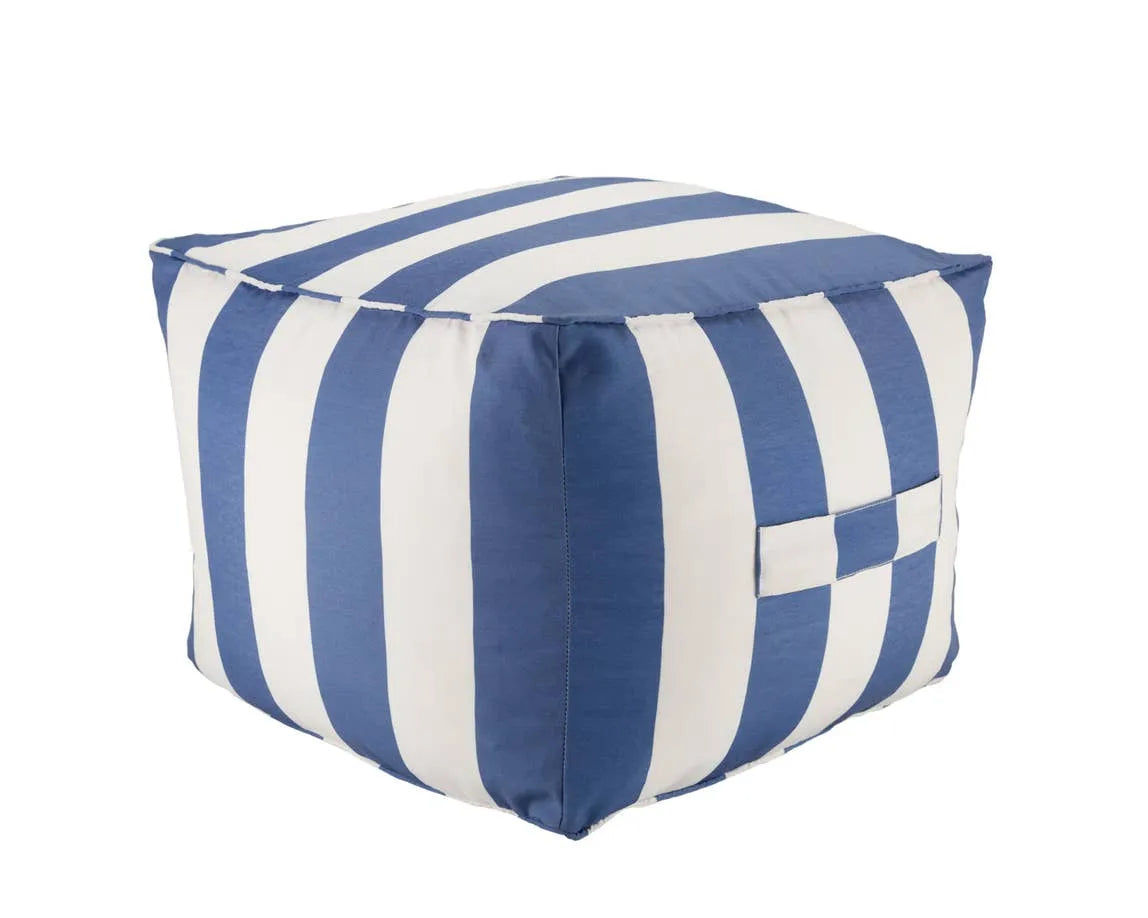 Birch Point BIR01 Blue/White Pouf - Baconco