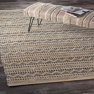 Bleached Naturals 81432BKJ Jet Black Rug - Baconco