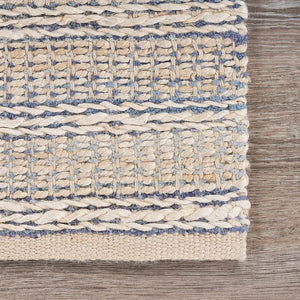 Bleached Naturals LR81437 Illusion Blue /Infinity Rug - Baconco