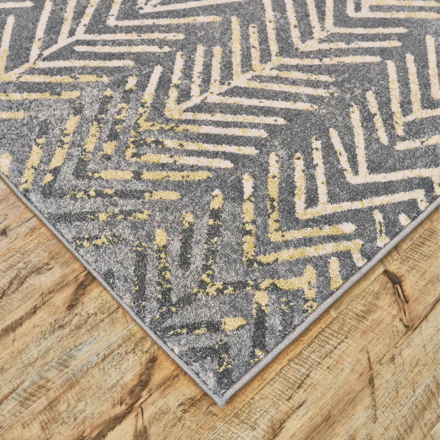 Bleecker 3604F Gray/Yellow Rug - Baconco