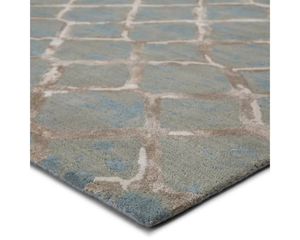 Blue BL157 Totten Lead / Neutral Gray Rug - Baconco