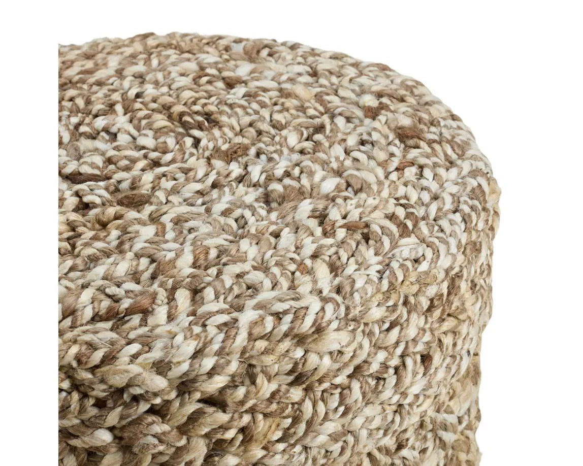 Bluffs BUF01 Beige/Brown Pouf - Baconco