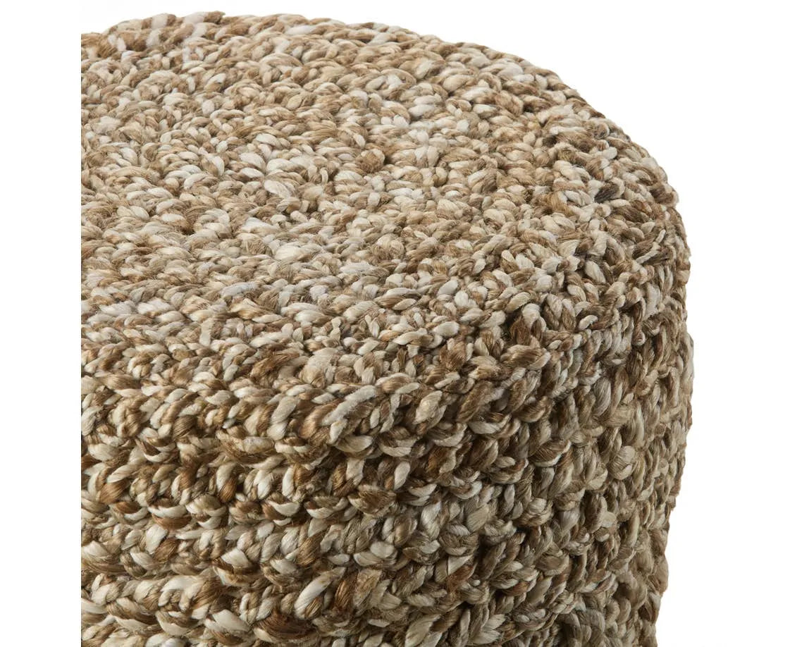 Bluffs BUF02 Beige/Brown Pouf - Baconco