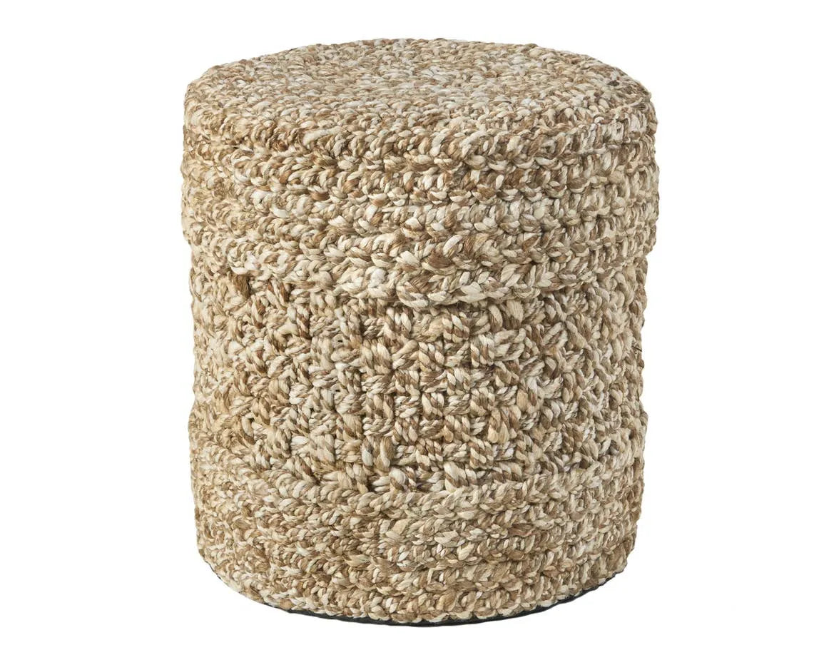 Bluffs BUF02 Beige/Brown Pouf - Baconco