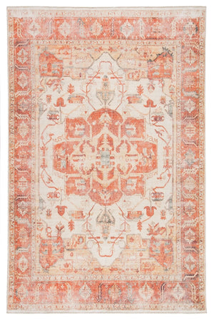 Boheme BOH01 Rhoda Orange/Ivory Rug - Baconco