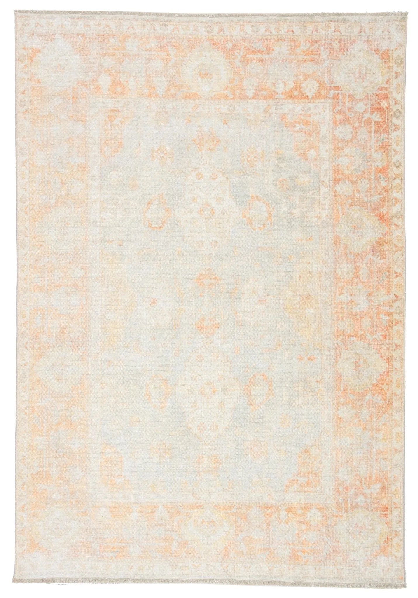 Boheme BOH02 Patrin Orange/Light Gray Rug - Baconco