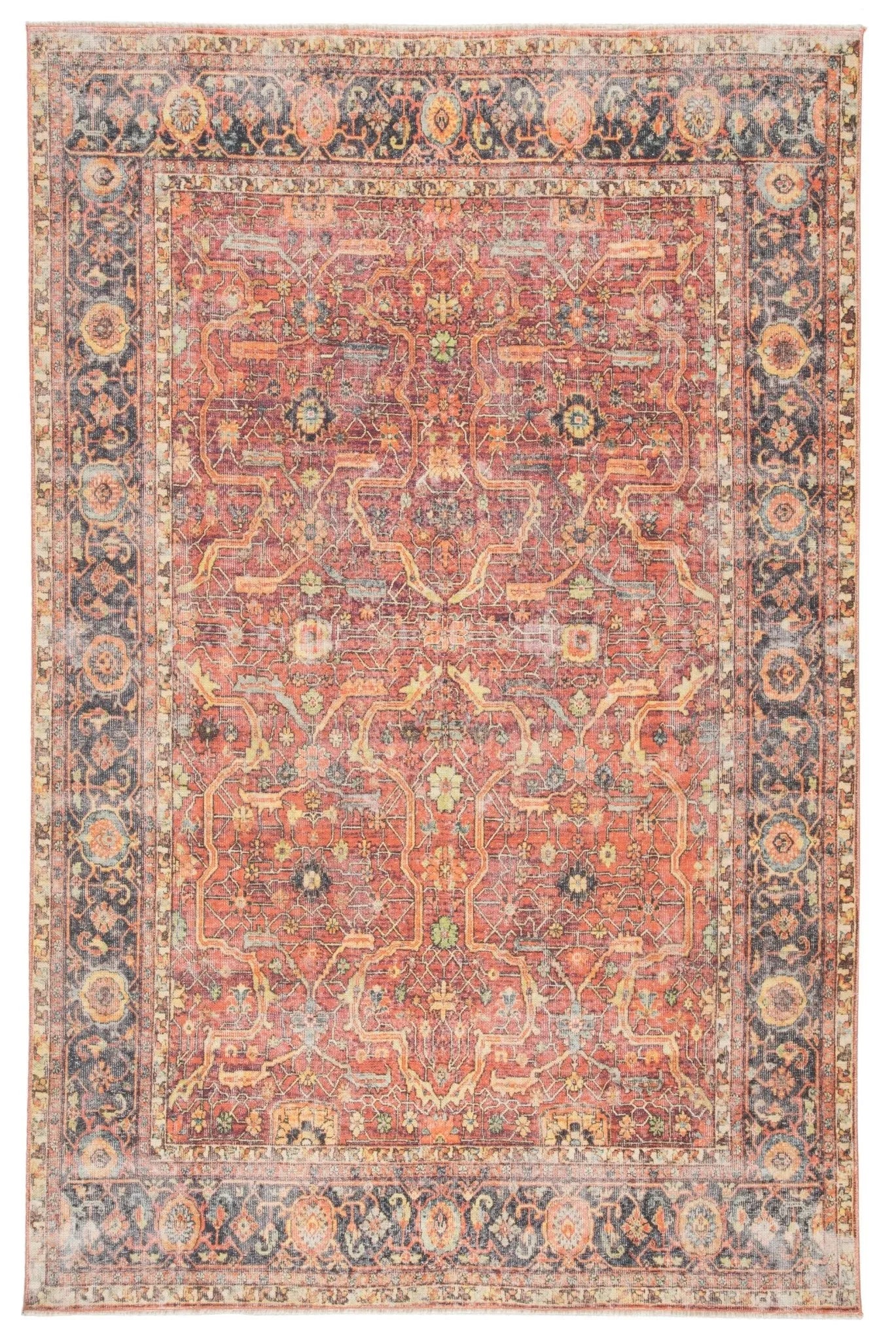 Boheme BOH04 Avonlea Orange/Blue Rug - Baconco