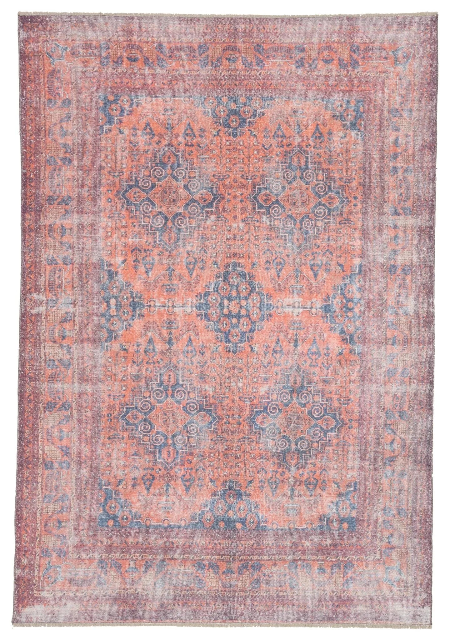 Boheme BOH06 Menowin Orange/Blue Rug - Baconco