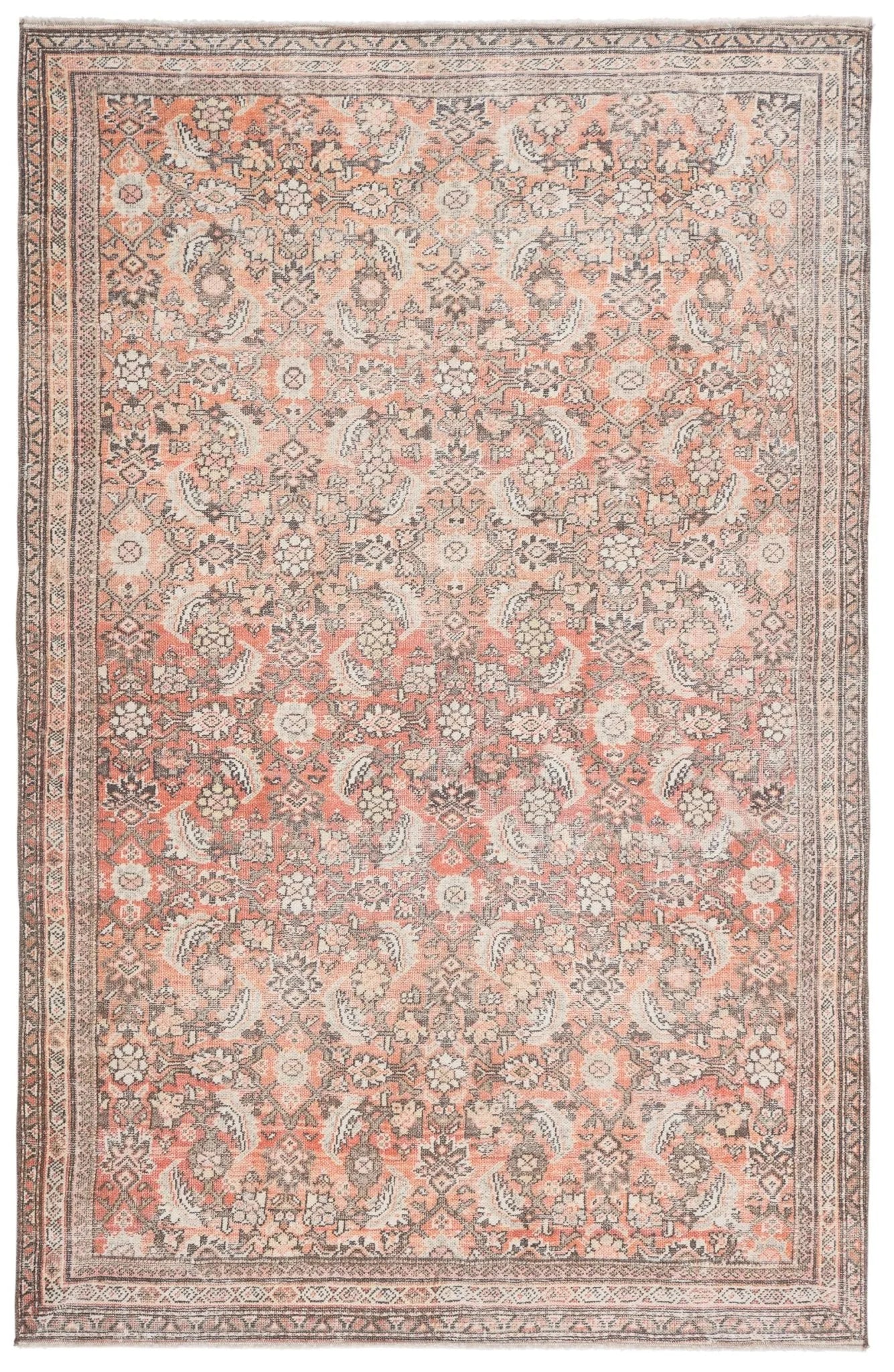 Boheme Boh11 Thistle Orange/Cream Rug - Baconco