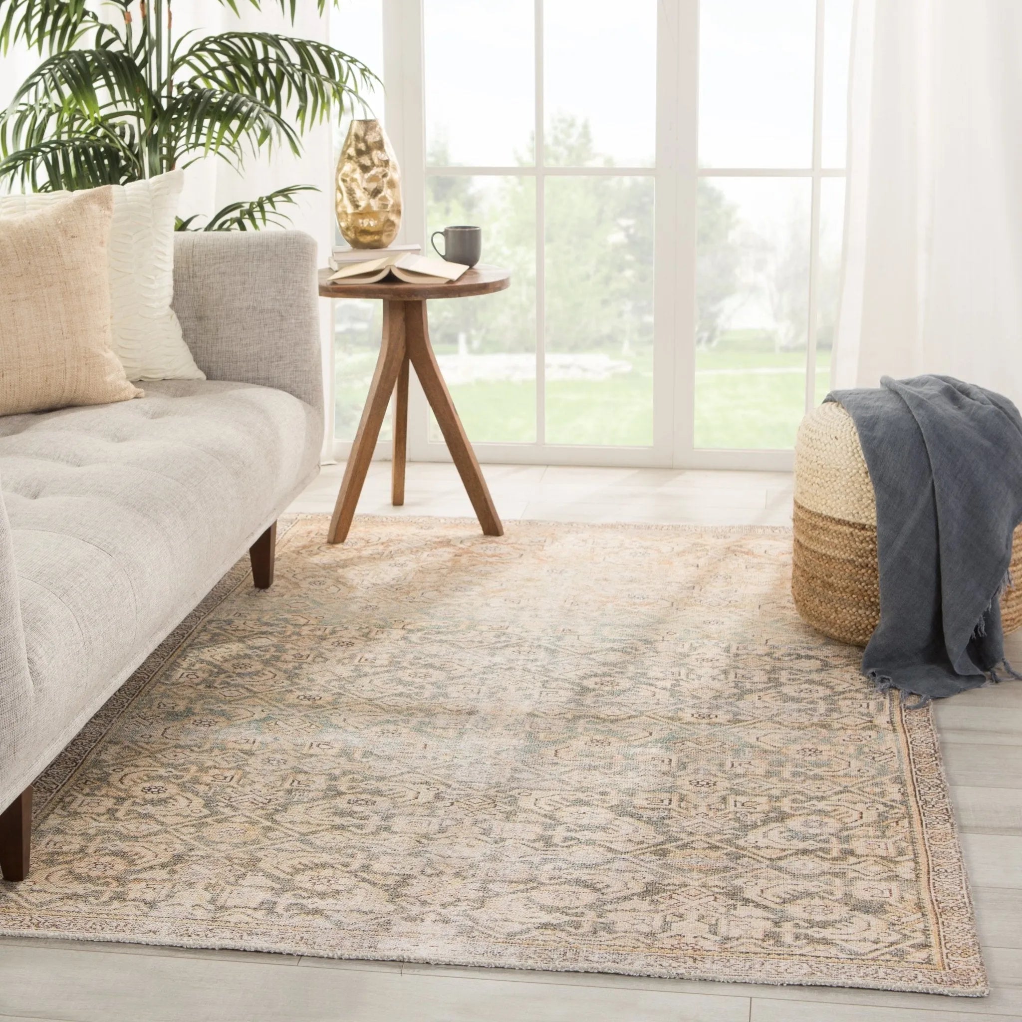 Boheme Boh13 Atkins Gold/Green Rug - Baconco