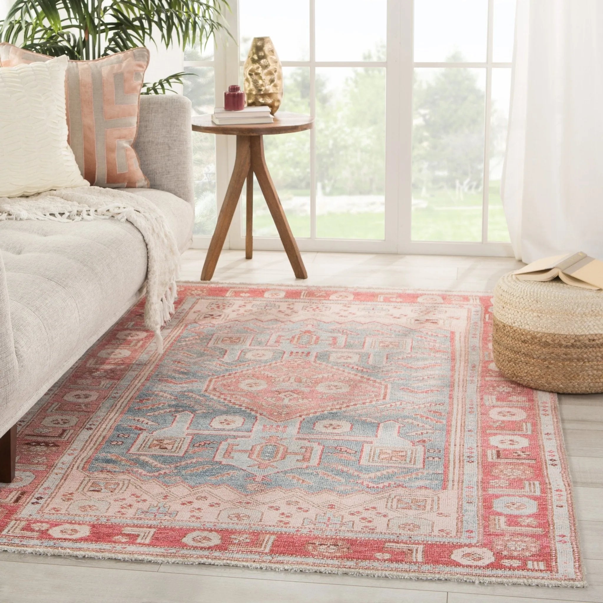 Boheme Boh16 Fiddler Pink/Blue Rug - Baconco