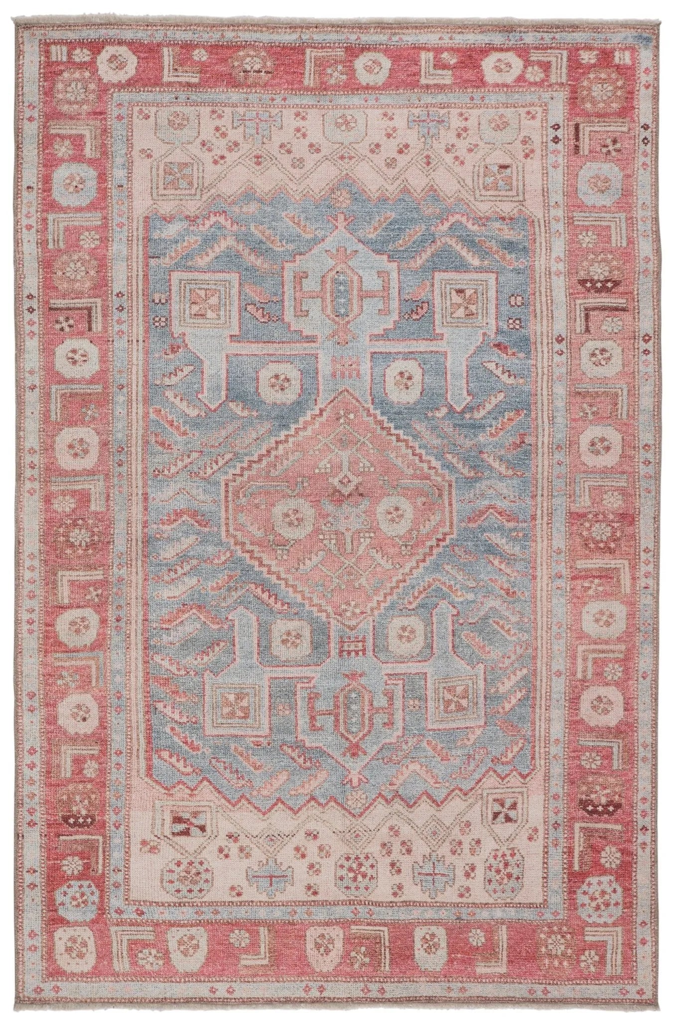 Boheme Boh16 Fiddler Pink/Blue Rug - Baconco