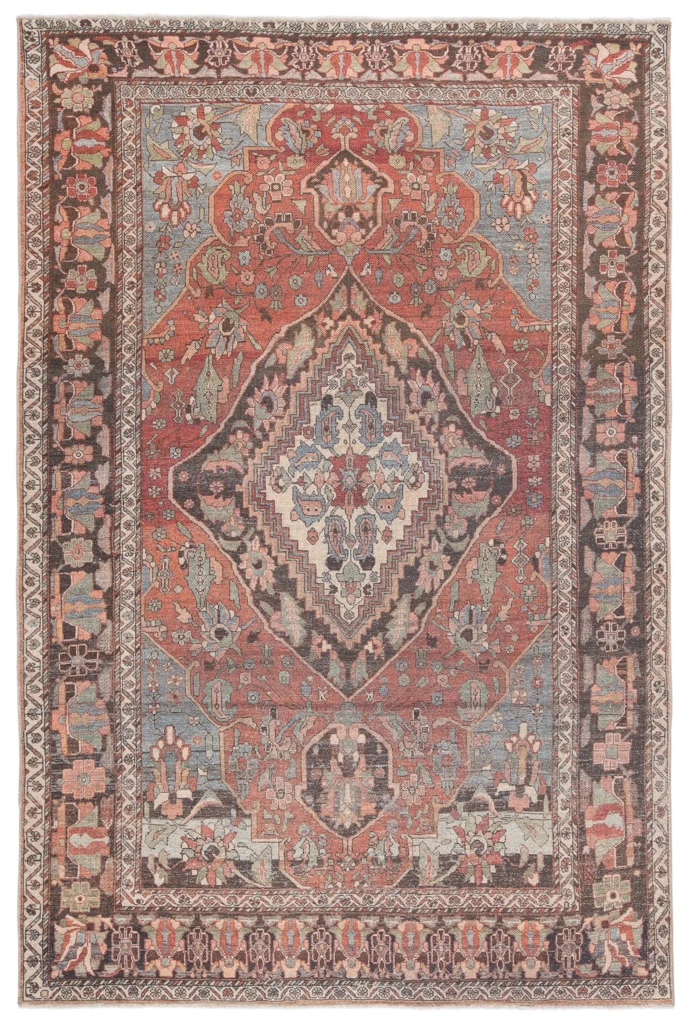 Boheme Boh18 Wesleyan Rust/Gray Rug - Baconco