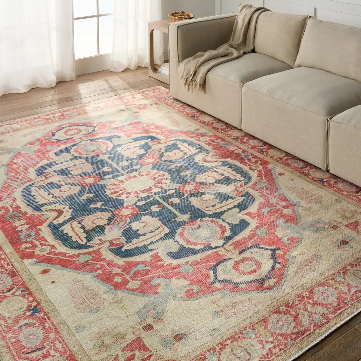 Boheme BOH23 Red/Blue Rug - Baconco