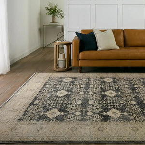 Boheme BOH24 Cream/Grey Rug - Baconco