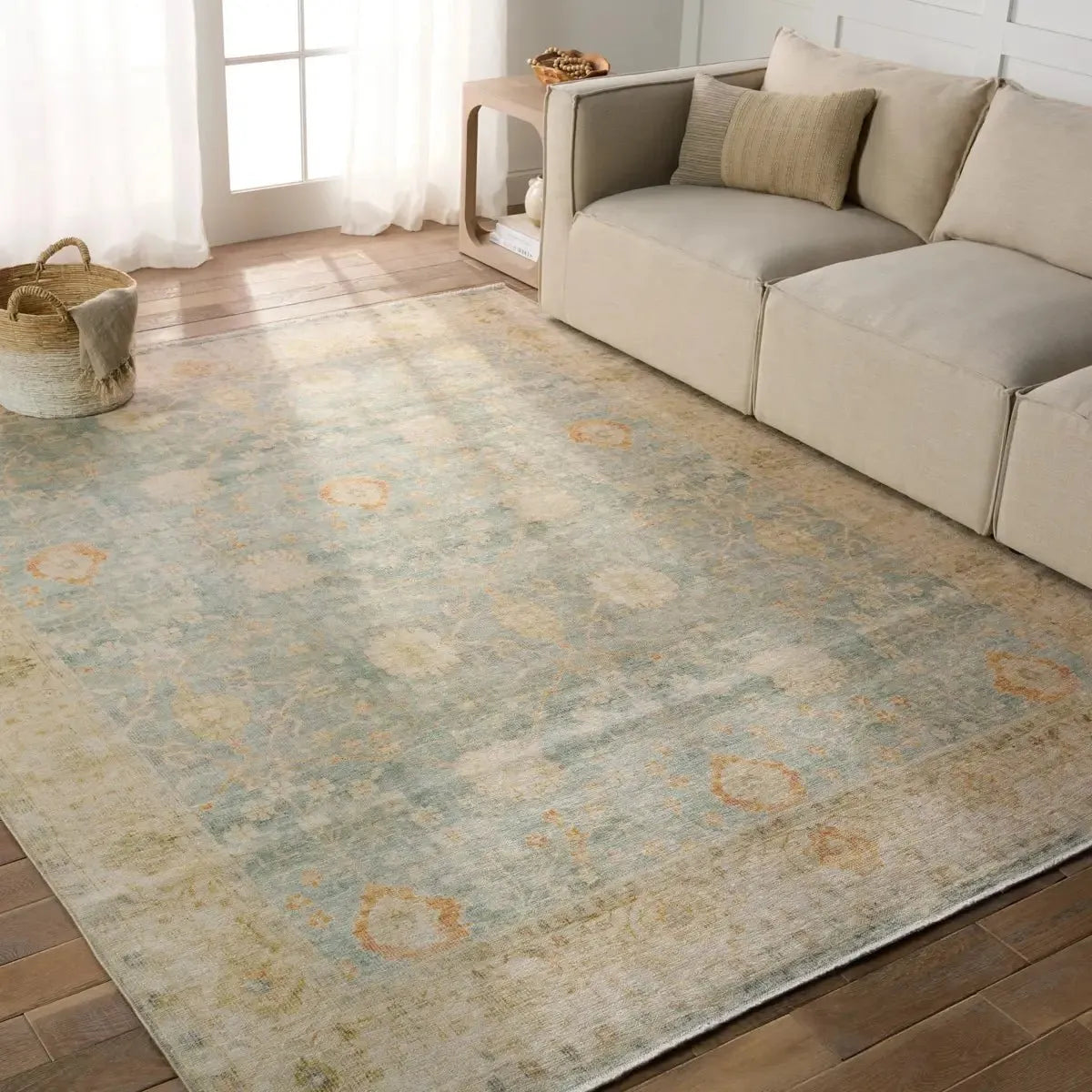 Boheme BOH27 Light Blue/Yellow Rug - Baconco