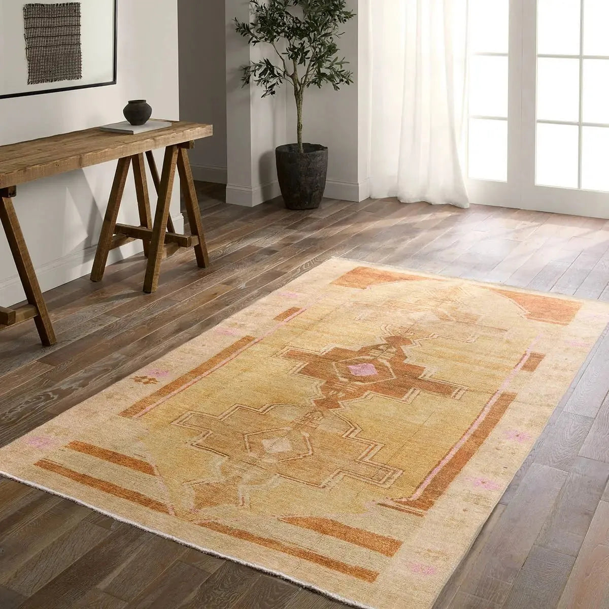 Boheme BOH29 Tan/Pink Rug - Baconco