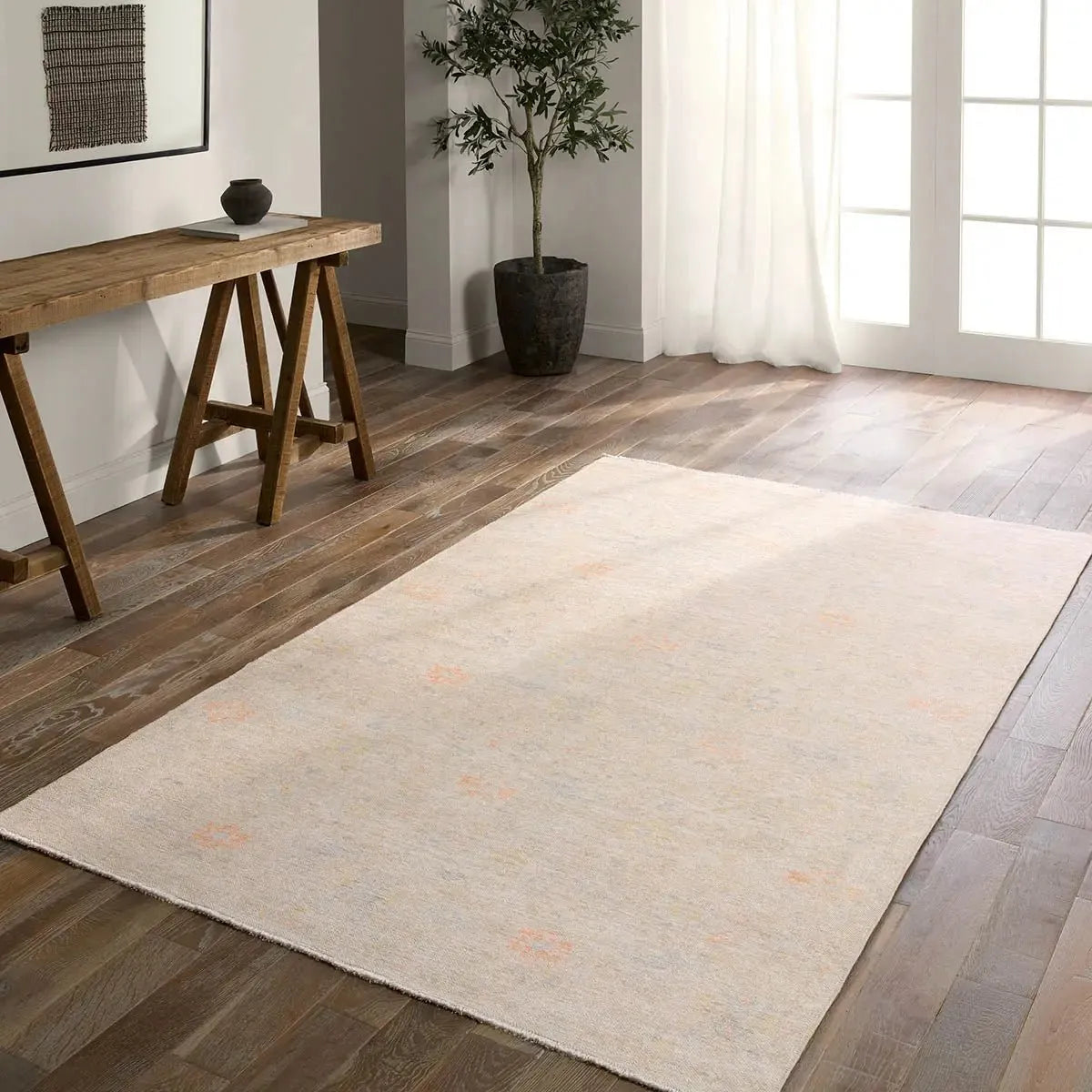 Boheme BOH30 Cream/Light Blue Rug - Baconco