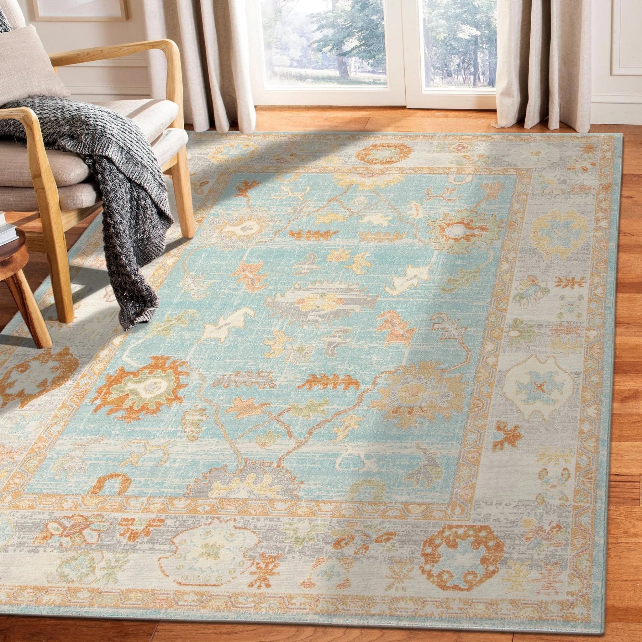 Bohemian BHM-3 Aqua Rug - Baconco