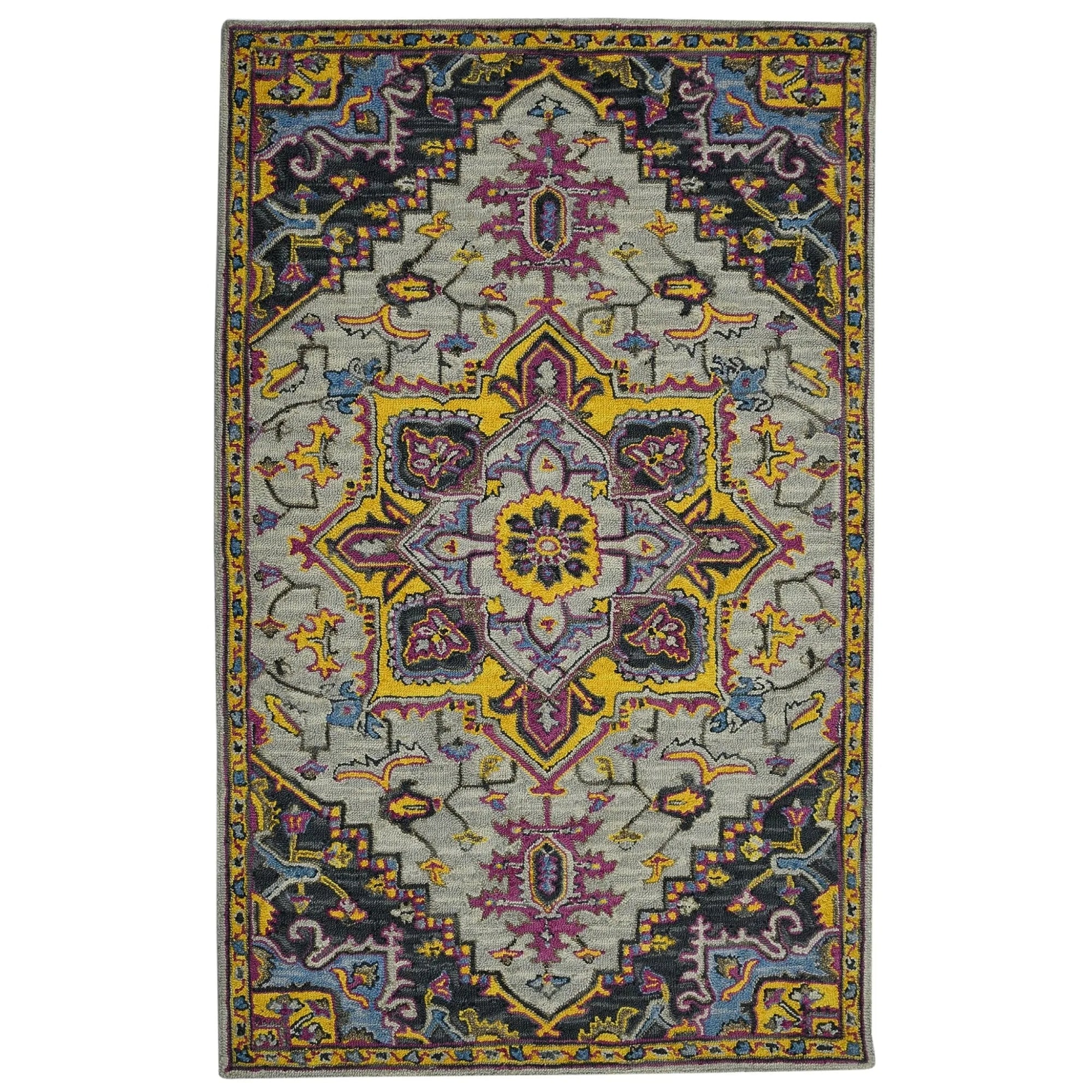 Boho BOH-3 Yellow/Pink Rug - Baconco