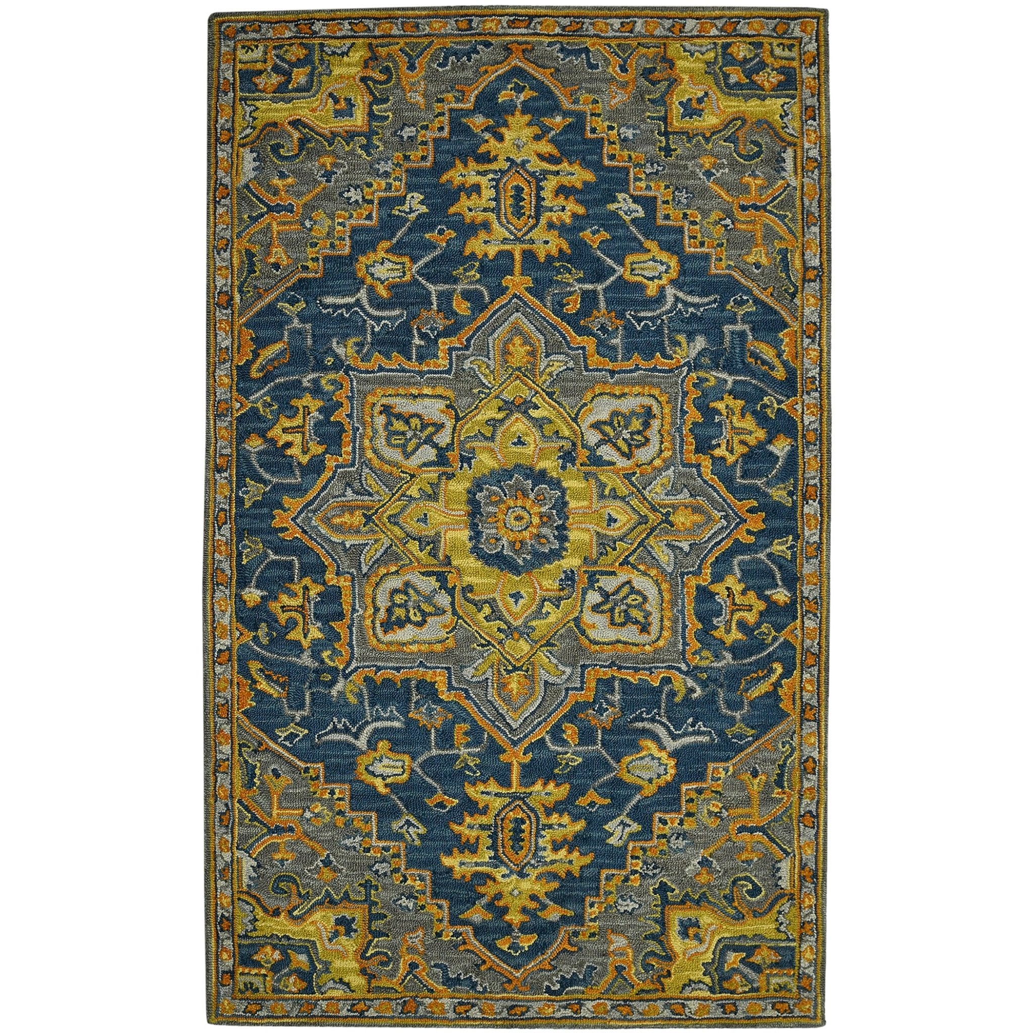 Boho BOH-6 Blue/Yellow Rug - Baconco