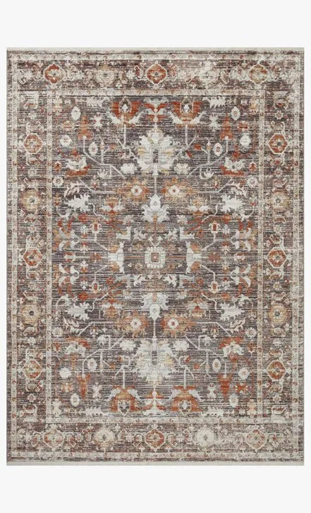 Bonney BNY-07 Charcoal/Spice Rug - Baconco