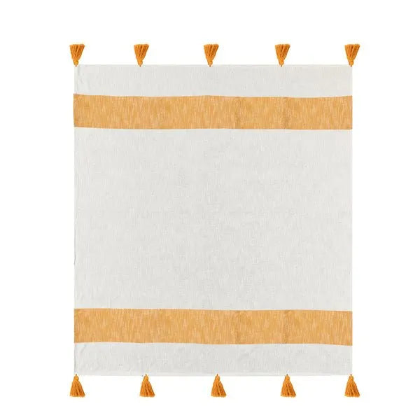 Borderline 80276GOW Golden White Throw Blanket - Baconco