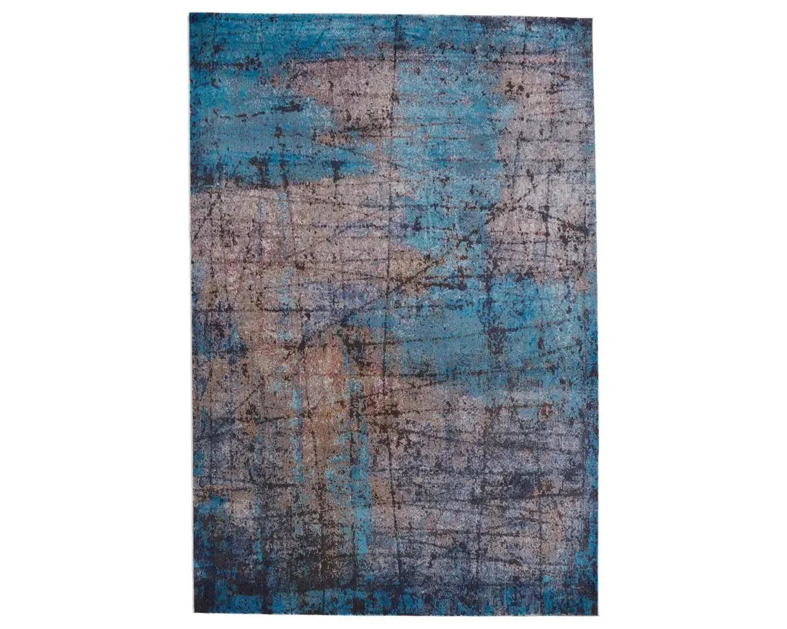 Borealis BOR08 Blue/Brown Rug - Baconco