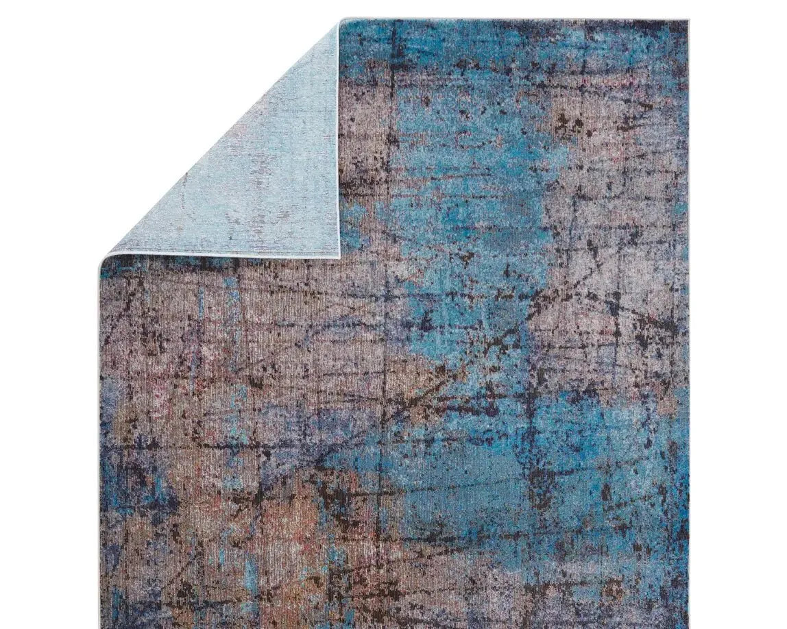 Borealis BOR08 Blue/Brown Rug - Baconco