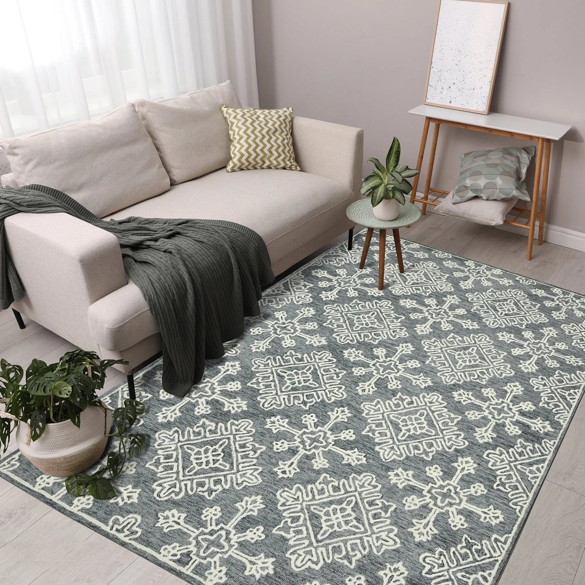 Boscage BOS-34 Dark Grey Rug - Baconco