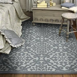 Boucle' 4708 Lansing Harbor Blue Rug - Baconco